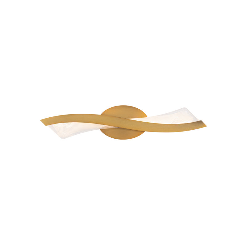 22-Inch Aged Brass Curved LED Bath Vanity Light