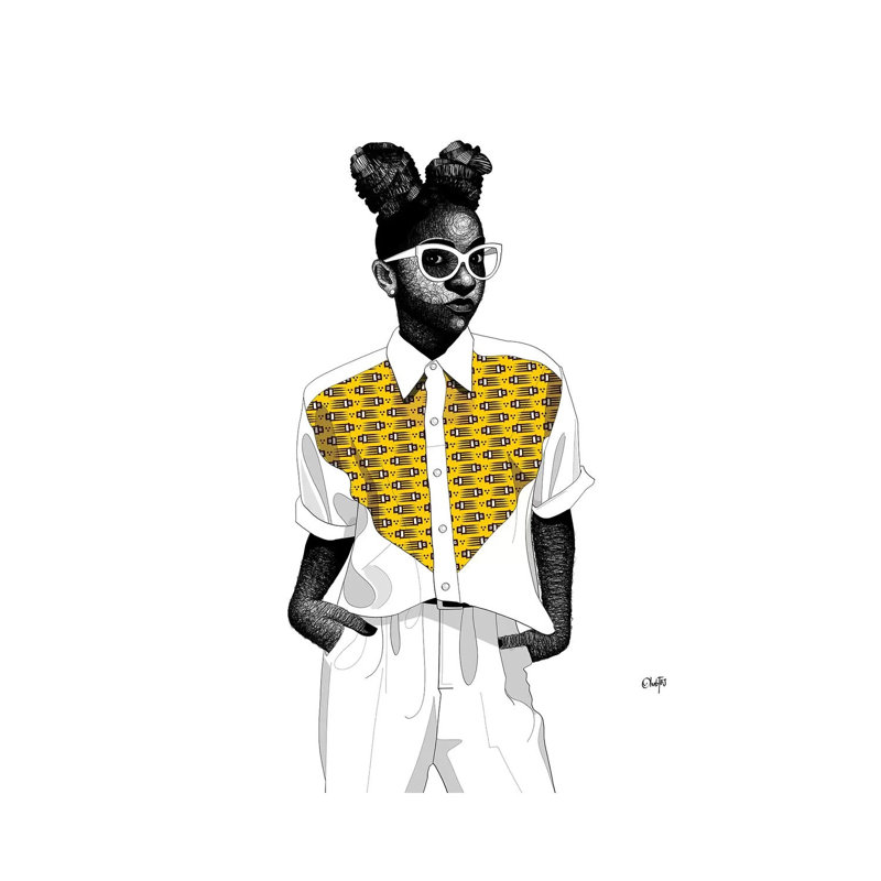 Adiya by Ohab TBJ - Print on Canvas, Wrapped Canvas, 66.04cm H x 66.04cm W x 1.91cm D