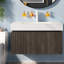 Meuble-lavabo peu encombrant avec rangement, design moderne blanc de Carrare