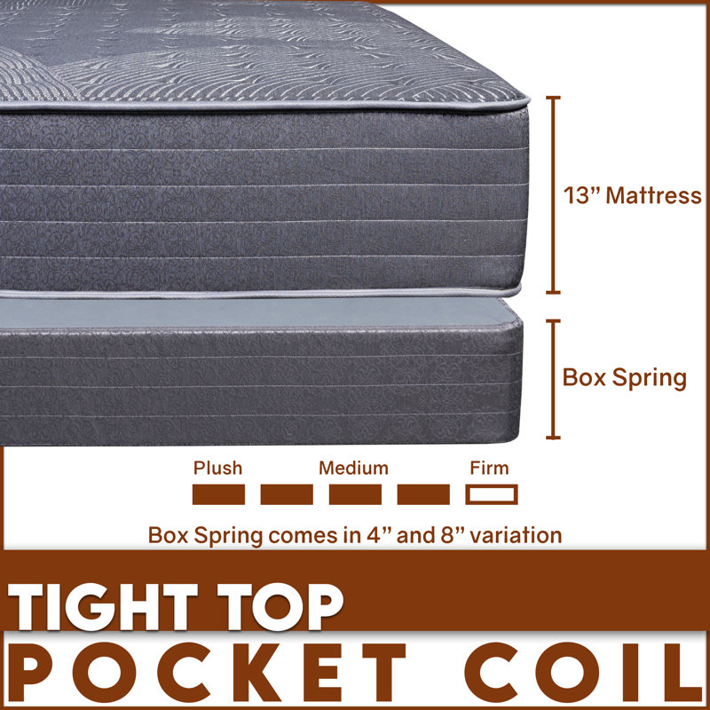 Matelas hybride ferme et sommier 13 po Bahira, 8