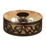 Rustic Lodge Glass Flush Mount