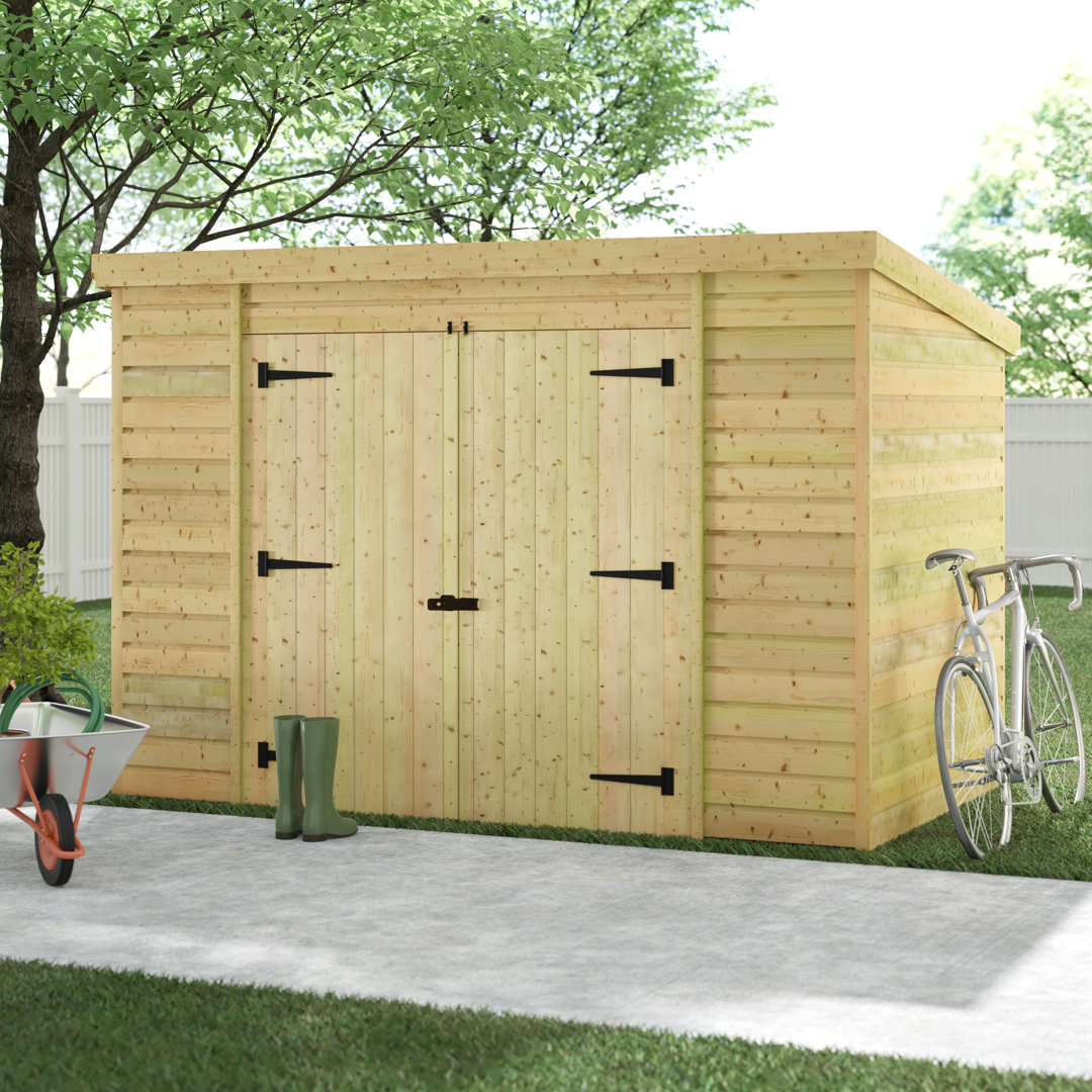 10 Ft. W x 3 Ft. D Shiplap Pent Wooden Shed