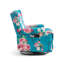 Upholstered Classic Wing Back Manual Handle Swivel Rock Glider Recliner with Naihead Trims-401058793
