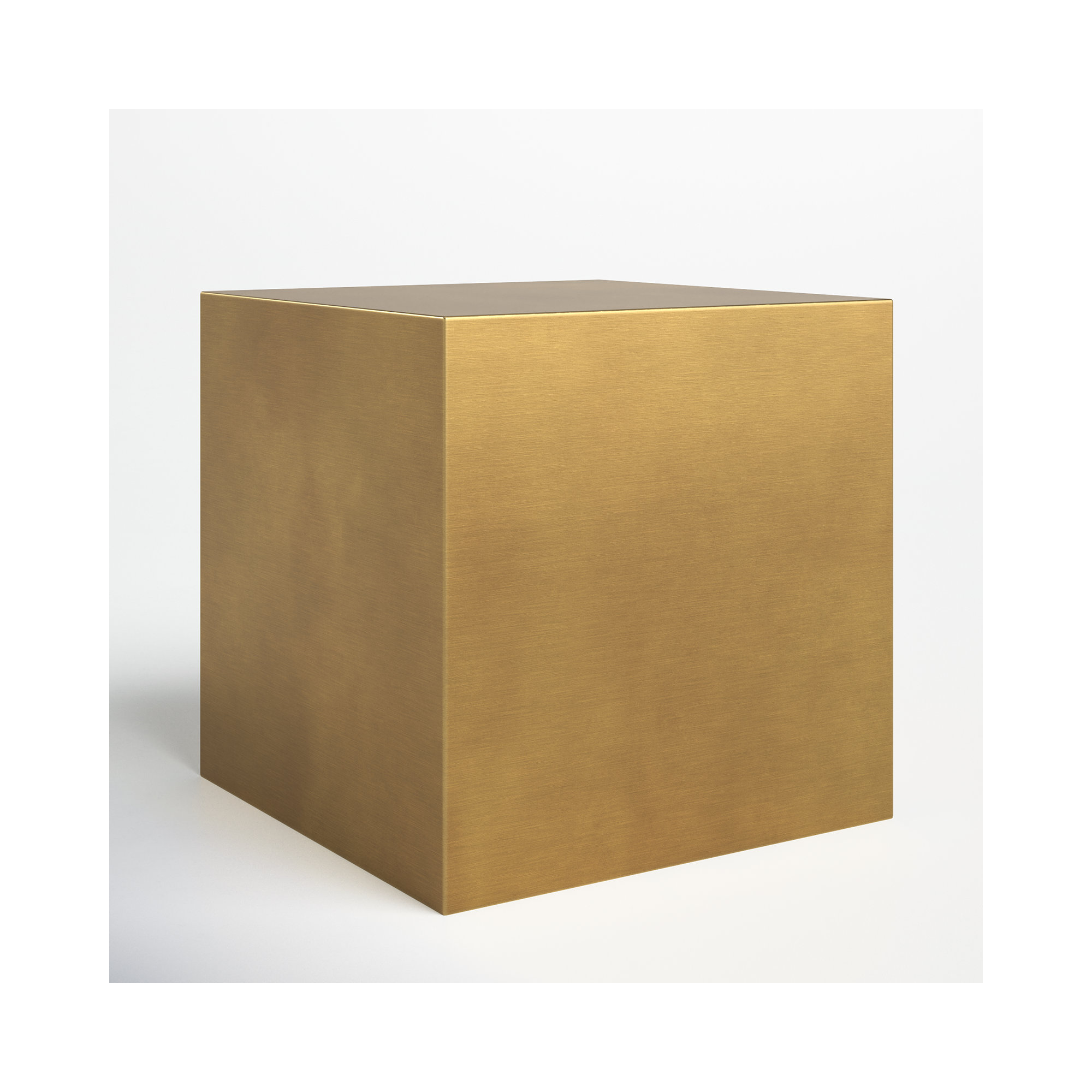 Jules End Table, Brass, 16" H x 16" W x 16" D