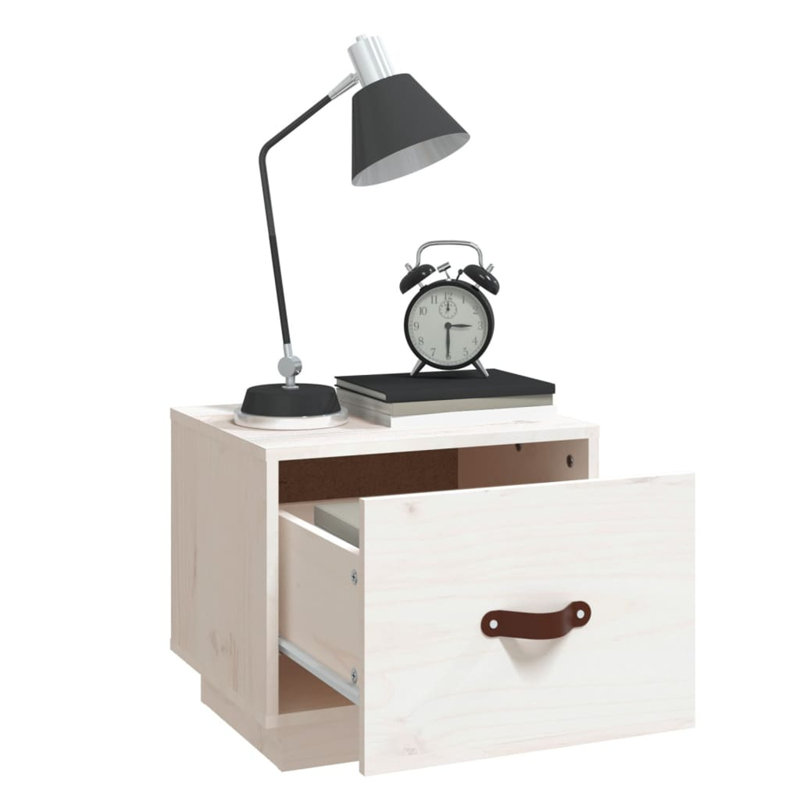 40cm W Bedside Table, White