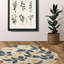 Tapis tressé à motif floral-1255282225