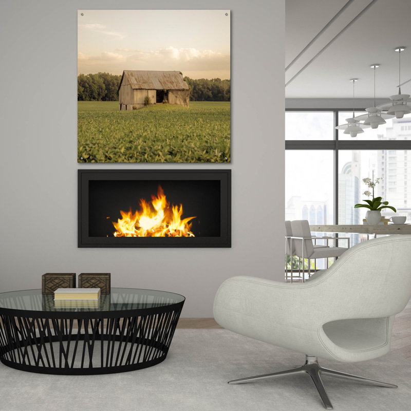  Art mural en verre acrylique, "Barn Barn" par Donnie Quillen, 36 po x 36 po, H 36 po x l 36 po