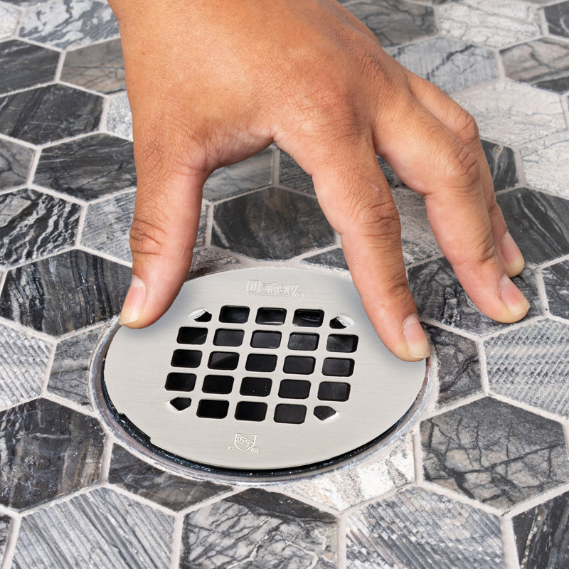 4.7'' W Drain Stopper, Polished Stainless Steel