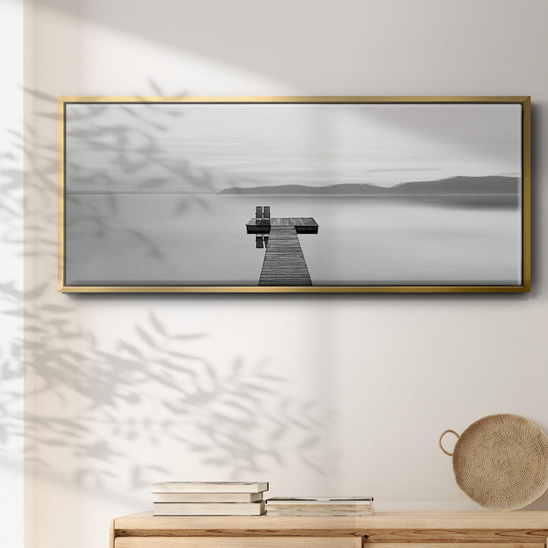 Black & White Water Panel XII- Framed Canvas