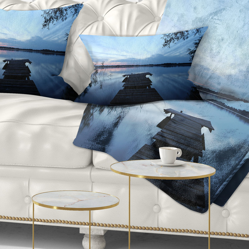 Coussin en bois foncé Seascape