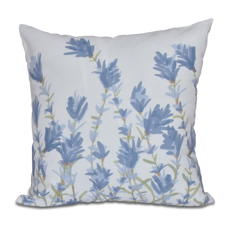 Botanical Blooms Floral Reversible Throw Pillow, 18" H x 18" W