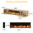 94.5" W TV Stand with Fireplace, Entertainment Center for TV up to 100", Natural-531604645