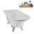 62" Streamline Clawfoot Tub,Tray,Drain, Clawfeet-101628984-102218224
