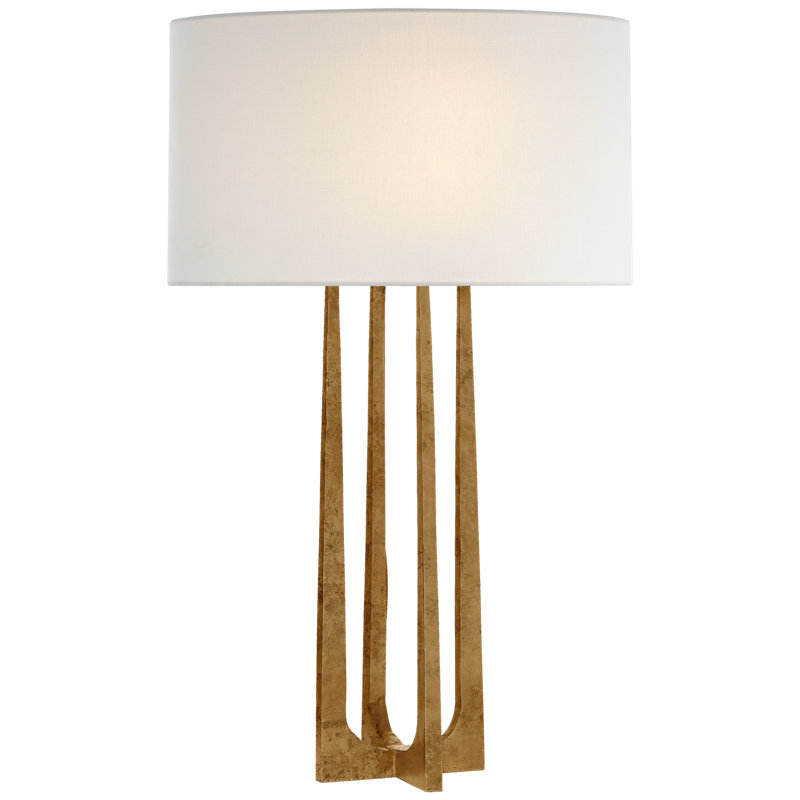 Scala Table Lamp, Gilded Iron