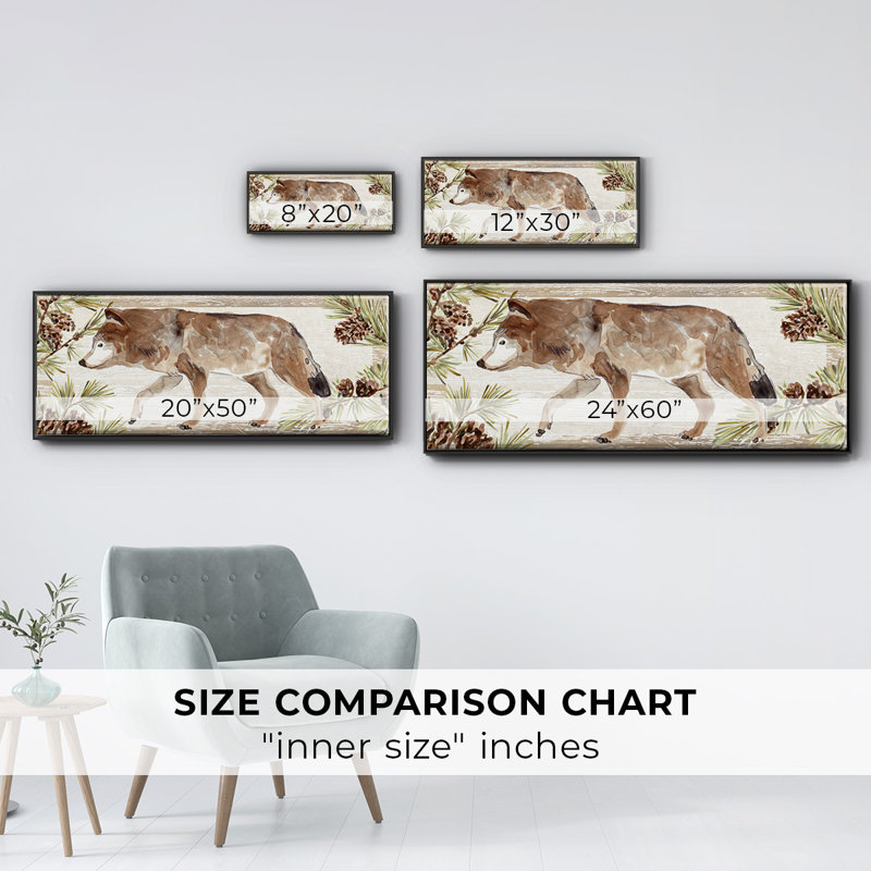 «Rustic Barnwood Animals Collection D», toile encadrée, H 8 po x l 20 po