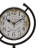 Rustic Analog Metal Tabletop Clock in Brown/Black/Beige