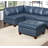 Contemporary Genuine Leather 1Pc Armless Chair  Tufted Seat Living Room Furniture