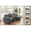 Fauteuil d'appoint en chenille gris sans accoudoirs, canapé simple modulaire moderne pour le confort et la polyvalence de tout espace de vie
