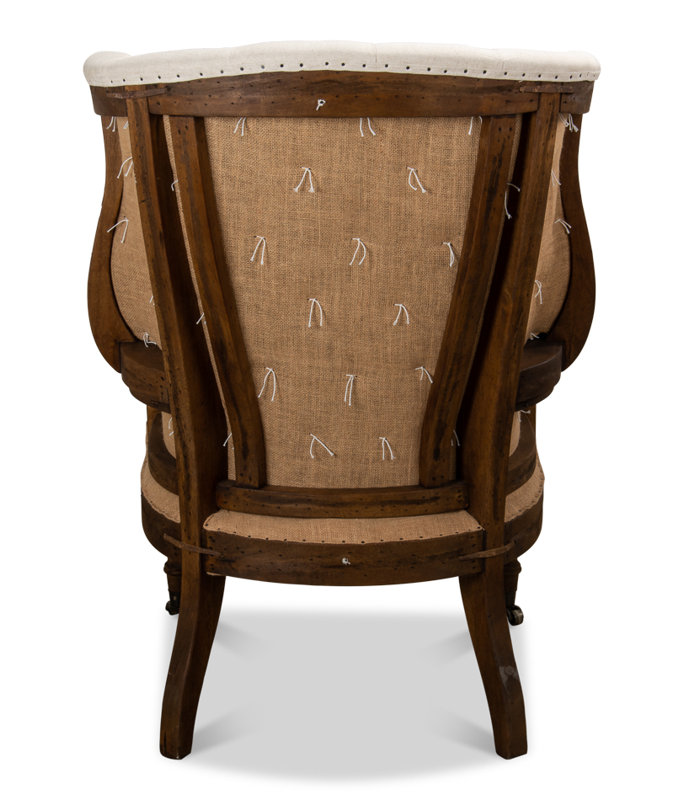 Irish Linen Wingback Chair