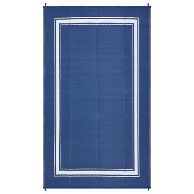 Waterproof Reversible Outdoor Rug– Modern Edgeed Plastic Straw Carpet, Lightweight & Durable Area Mat for Patio, RV, Balcony, Backyard, Porch