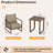 2-Seats Patio Conversation Sofa Set with Coffee Table and 6.7" Thickened Cushions-871667959