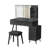 Modern Makeup Vanity Desk With LED Lights & Mirror, 4 Drawer Dressing Table Set With Stool, 3 Colors Dimmable Brightness, Space-Saving For Bedroom-1535982324