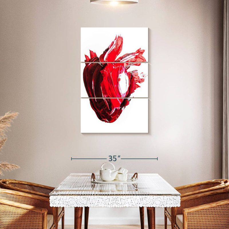 Kelan Abstract Human Heart, 45" H x 28" W