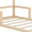 Lit en bois, cadre de lit avec tête de lit en forme de maison-395966702-395966701