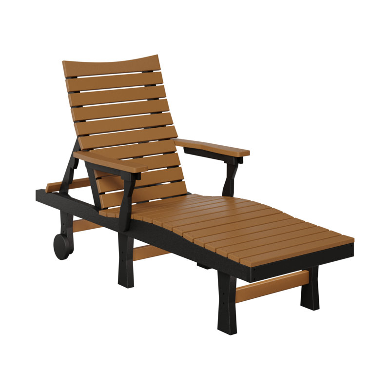 Berlin Gardens Bristol Chaise Lounge, Cedar Top/Black Base