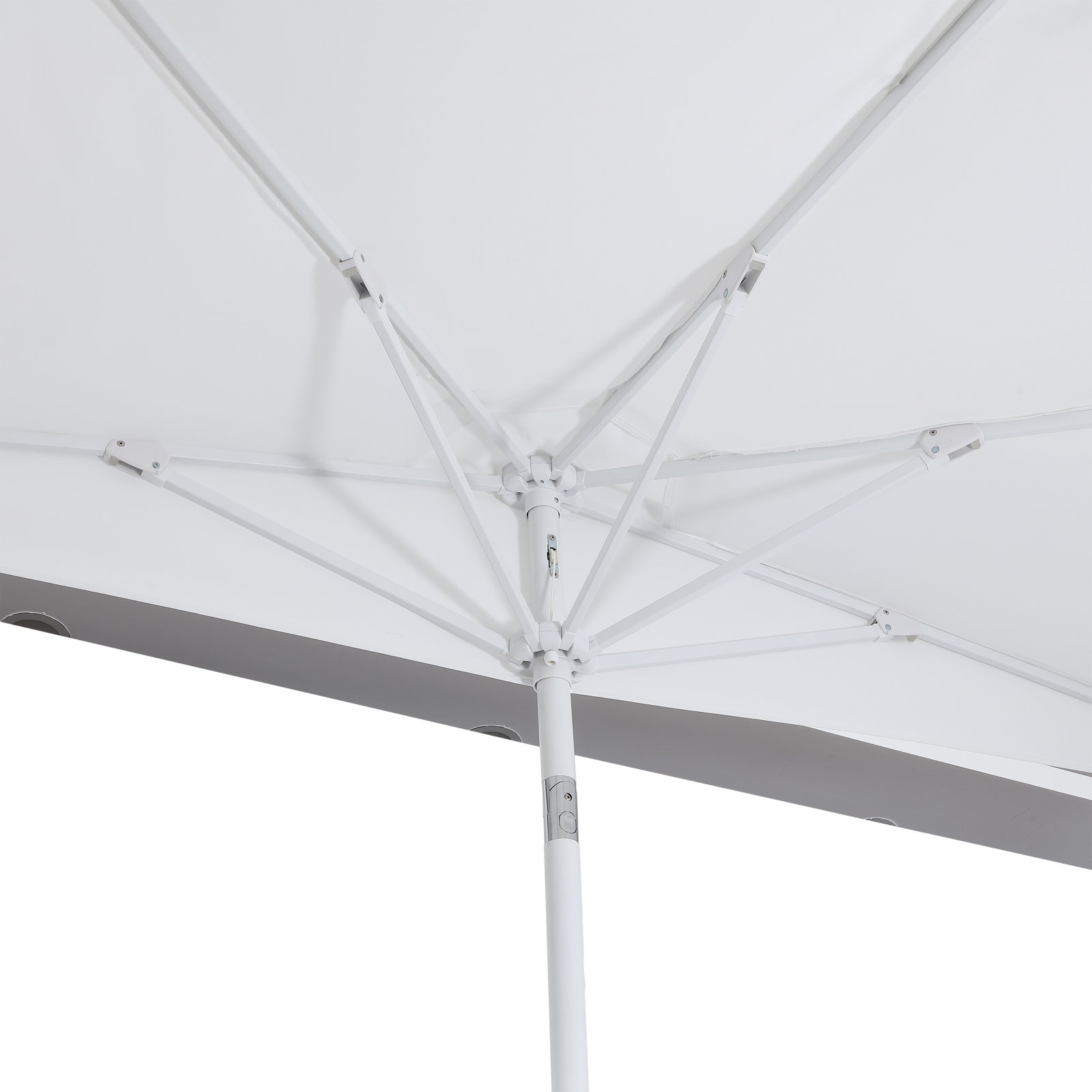 9' Market Umbrella, White/Black, White