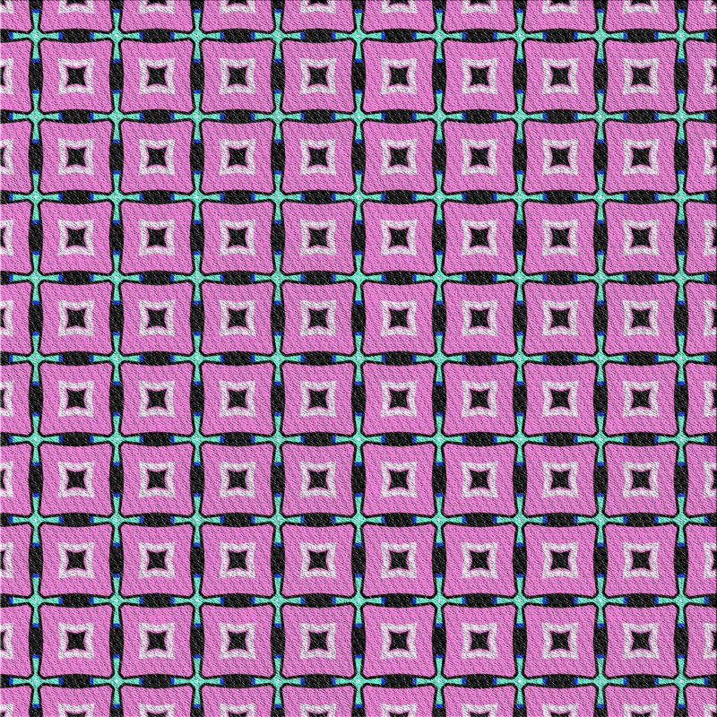Tapis mauve à motif géométrique, Carré 8 pi