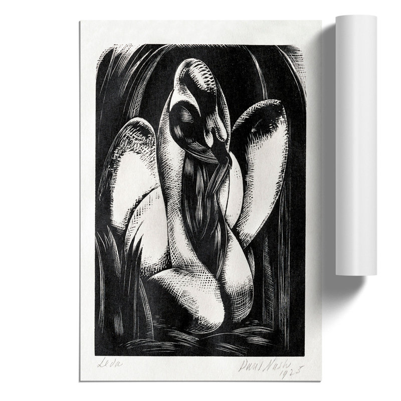 Swan by Paul Nash - No Frame Painting, 42cm H x 30cm W x 0.1cm D