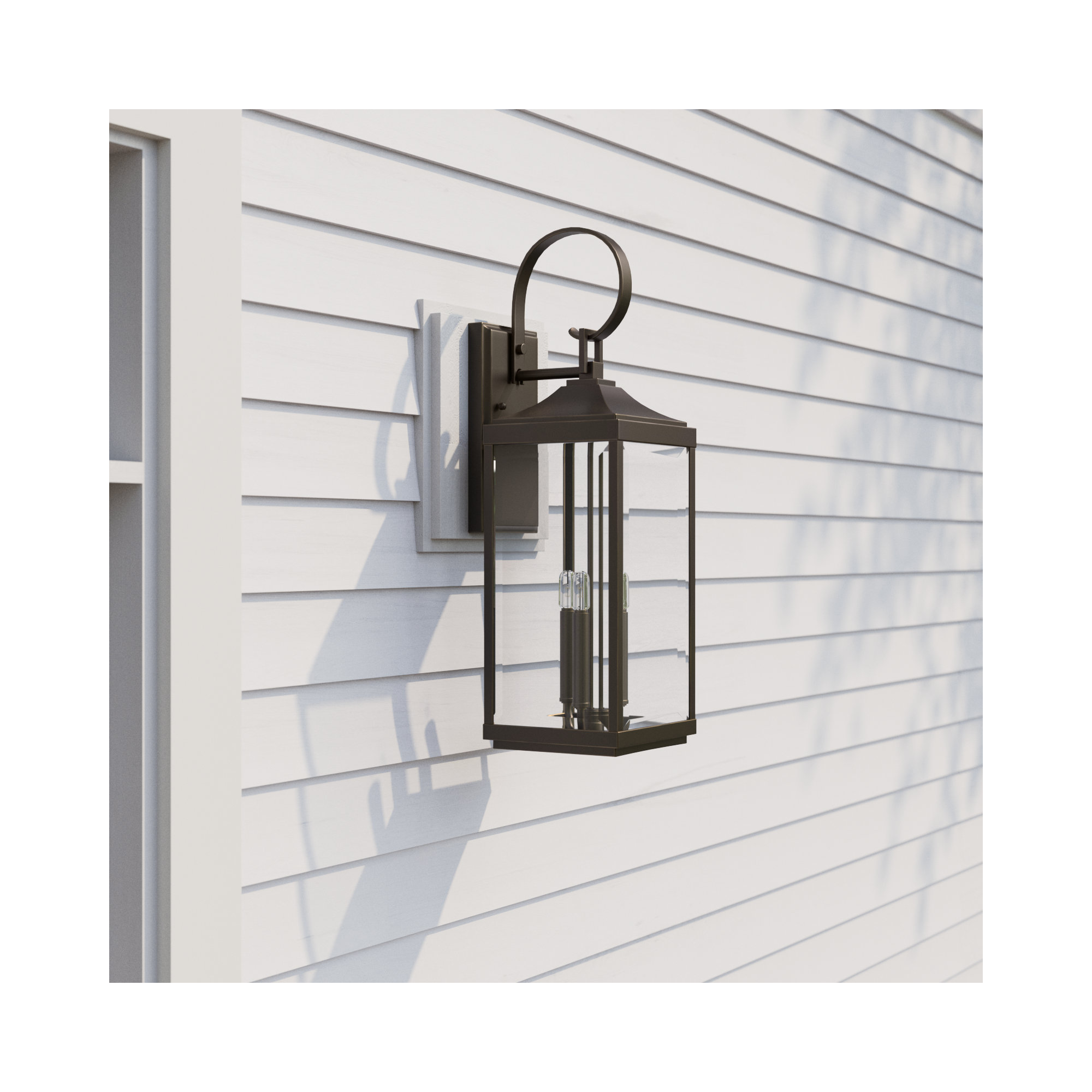 Crawley 3 Light Outdoor Wall Light, Antique Bronze