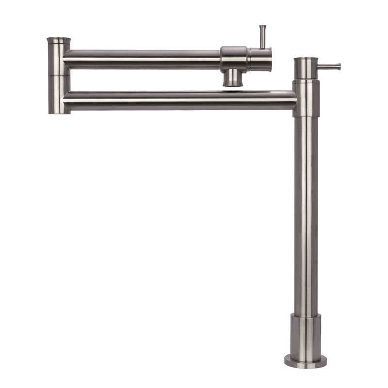 Kitchen Deck Mounted Pot Filler Faucet, Brushed Nickel