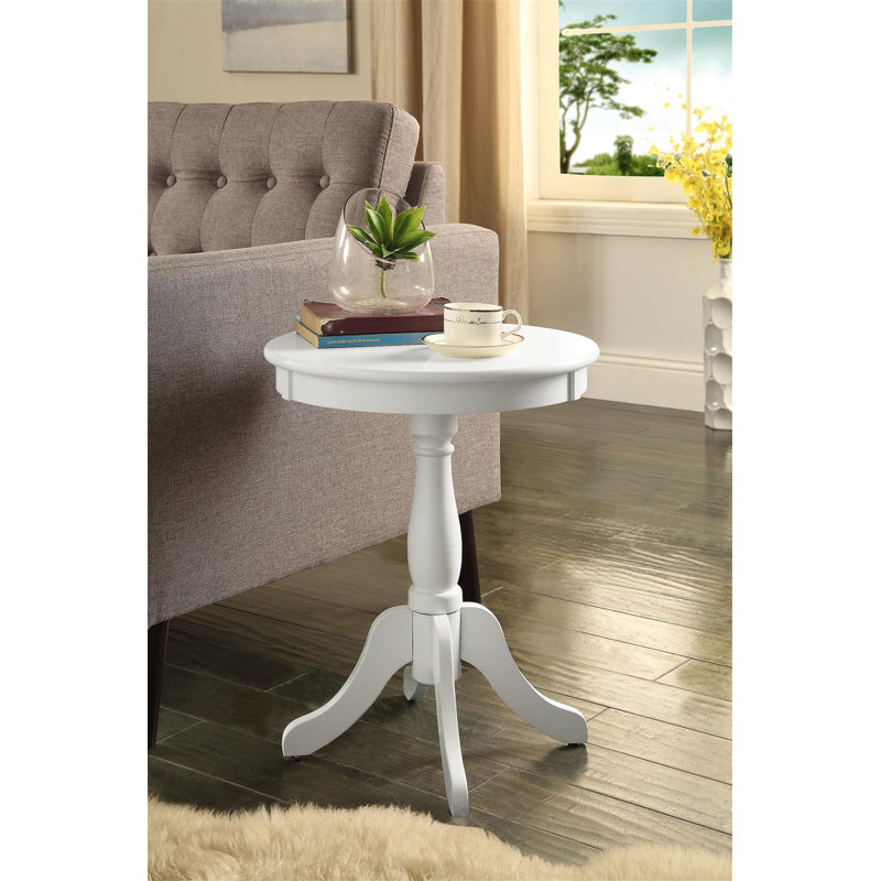 Alger White Finish Accent Table, White