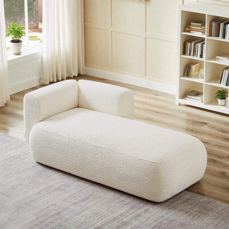 Lounge Chaise/large chaise lounge chair With Solid Wood Frame, Deep Seating & Soft Fabric, Living Room Indoor Accent Chair For Lounging & Reading,Boucle sofas