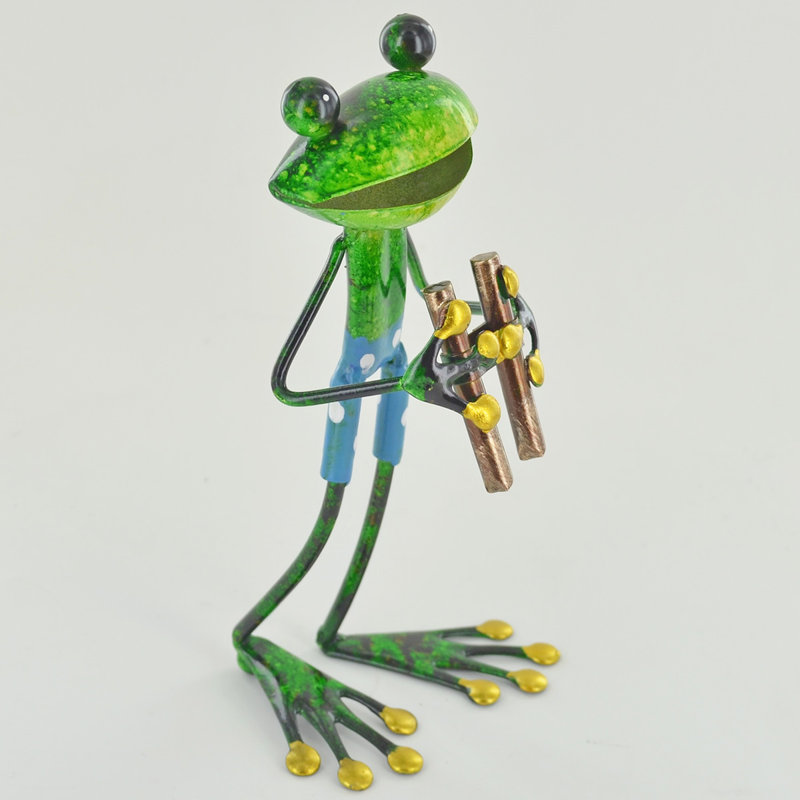 Gurdon Frog Weather Resistant Metal Garden Statue