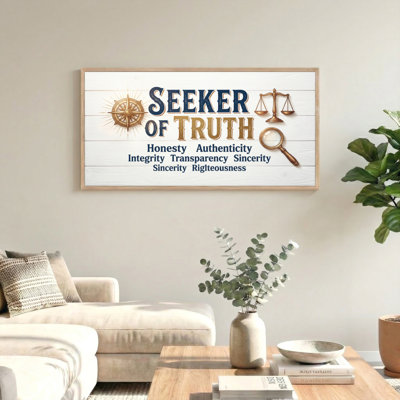 «Seeker Truth», reproduction d'art sur toile encadrée, ensemble de 1 48 po x 24 po