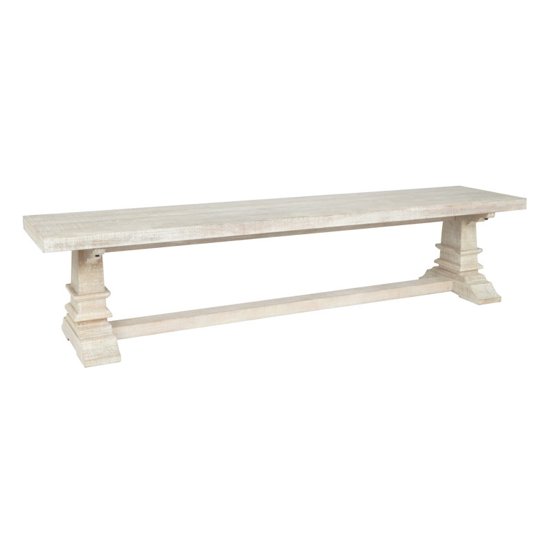 Allegra Reclaimed Pine Wood Dining Bench, 18"H x 82"W x 16"D