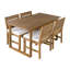 U_STYLE Ensemble repas de patio extérieur 5 pièces avec pieds réglables, ensemble de salle à manger en bois d'acacia pour 4, convient à la cour, au jardin ou à la terrasse-133448783