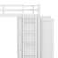 Lit mezzanine avec tiroirs, bureau et garde-robe-106491190