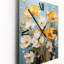 Horloge murale jaune surdimensionnée jaune Buttercups Neon Sunshine I-1049928753