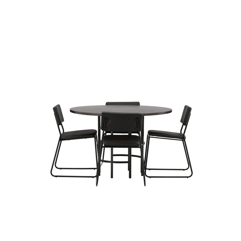 Ashalyn 4 - Person Dining Set, Brown