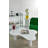 Elegant White Coffee Table, 43.3 x 15.7 x 27.6 inches | 100% MDF with Polyurethane Lacquer Finish | Modern Abstract Design for Living Room, Stylish and Durable Addition to Your Home Decor