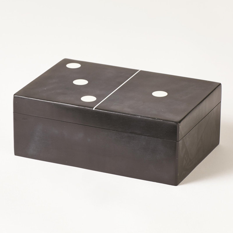 Boîte décorative en résine , Noir, H 2,75 po x l 7,5 po x P 5 po