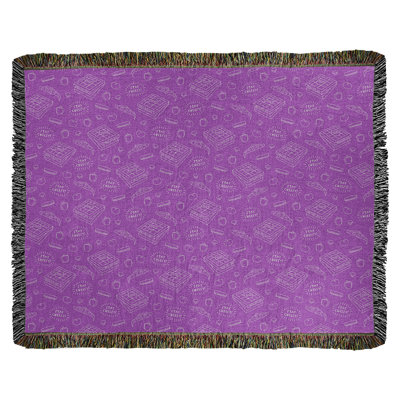 Couverture en coton tissée pizza