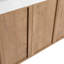 Meuble-lavabo autoportant de 122 cm (119 cm) avec 3 portes d'armoire à fermeture amortie, en contreplaqué (emballage démonté) - Lavabo non inclus
