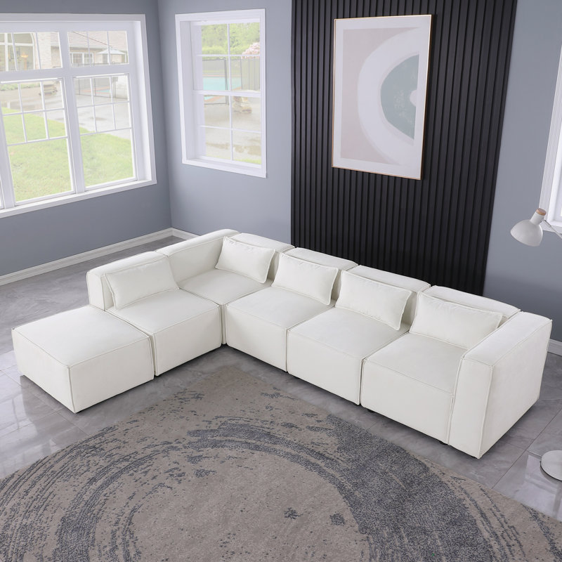 Modular Sofa Chenille Fabric,  Simple And Grand, The Seat And Back Is Very Soft. This Is Also A KNOCK DOWN Sofa
