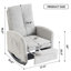 Chaise berçante d'appoint de style moderne avec repose-pieds à haut dossier