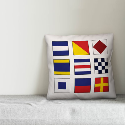  Nautical Flag Outdoor Throw Pillow